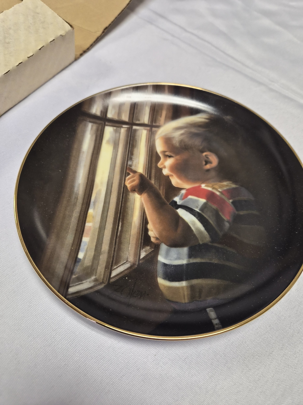 Donald Zolan's "Daddy's Home" Decorative Plate